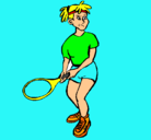 Dibujo Chica tenista pintado por daniela