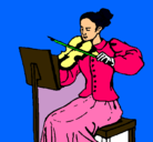 Dibujo Dama violinista pintado por dayana