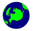 Dibujo Planeta Tierra pintado por electroman