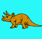 Dibujo Triceratops pintado por renzo