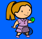 Dibujo Chica tenista pintado por inesmolto