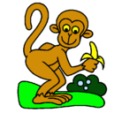 Dibujo Mono pintado por ANDRES