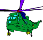 Dibujo Helicóptero al rescate pintado por CELIA