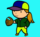 Dibujo Jugadora de béisbol pintado por ares