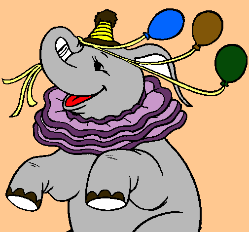 Elefante con 3 globos