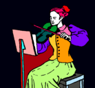 Dibujo Dama violinista pintado por ana