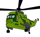 Dibujo Helicóptero al rescate pintado por Xicuani