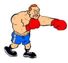 Dibujo Boxeador pintado por eee