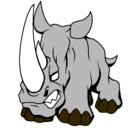 Dibujo Rinoceronte II pintado por paco
