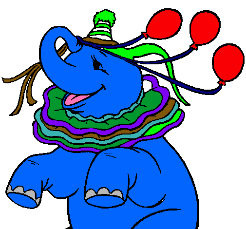 Elefante con 3 globos