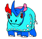 Dibujo Rinoceronte pintado por jorgeluis