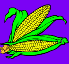 Dibujo Mazorca de maíz pintado por k