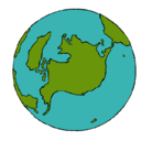 Dibujo Planeta Tierra pintado por dfgr