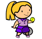 Dibujo Chica tenista pintado por Bego