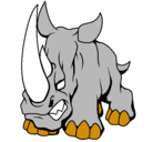Dibujo Rinoceronte II pintado por mymydbvvvnbkj