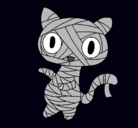 Dibujo Gato garabato momia pintado por gatosombi