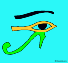 Dibujo Ojo Horus pintado por sara