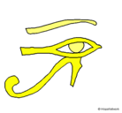 Dibujo Ojo Horus pintado por daniel