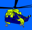 Dibujo Helicóptero al rescate pintado por ricky