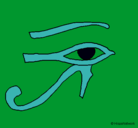 Dibujo Ojo Horus pintado por dan
