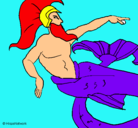 Dibujo Poseidón pintado por salomon