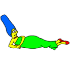 Dibujo Marge pintado por anny