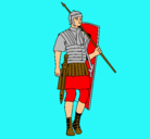 Dibujo Soldado romano pintado por hop