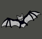 Dibujo Murciélago volando pintado por batirabit