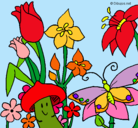 Dibujo Fauna y flora pintado por tina