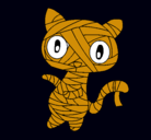 Dibujo Gato garabato momia pintado por leonora