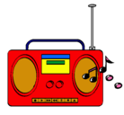 Dibujo Radio cassette 2 pintado por pepita