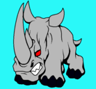 Dibujo Rinoceronte II pintado por MARIO