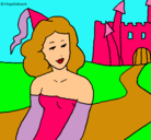 Dibujo Princesa y castillo pintado por milagrosbradley