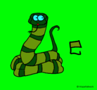 Dibujo Serpiente pintado por daniel