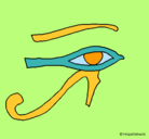 Dibujo Ojo Horus pintado por Ana