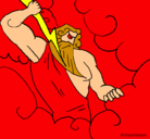 Dibujo Dios Zeus pintado por pfjmc