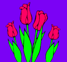 Dibujo Tulipanes pintado por maria