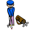 Dibujo Jugador de golf II pintado por ori