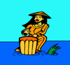 Dibujo Mujer tocando el bongó pintado por HelenaSouto