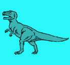 Dibujo Tiranosaurus Rex pintado por giganotosaurus