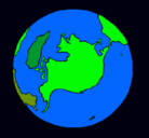 Dibujo Planeta Tierra pintado por valen