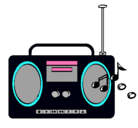 Dibujo Radio cassette 2 pintado por XDlkmetal