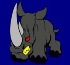 Dibujo Rinoceronte II pintado por ismael
