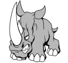 Dibujo Rinoceronte II pintado por FUEGO