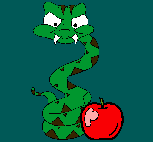 Serpiente y manzana