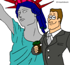 Dibujo Estados Unidos de América pintado por salomegf