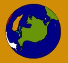 Dibujo Planeta Tierra pintado por ANDRES