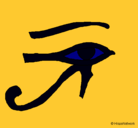 Dibujo Ojo Horus pintado por supernintendo