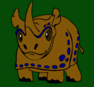 Dibujo Rinoceronte pintado por erik