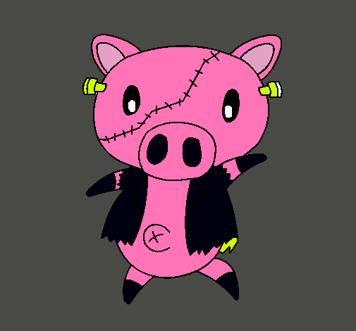 Cerdito graffiti frankensteint